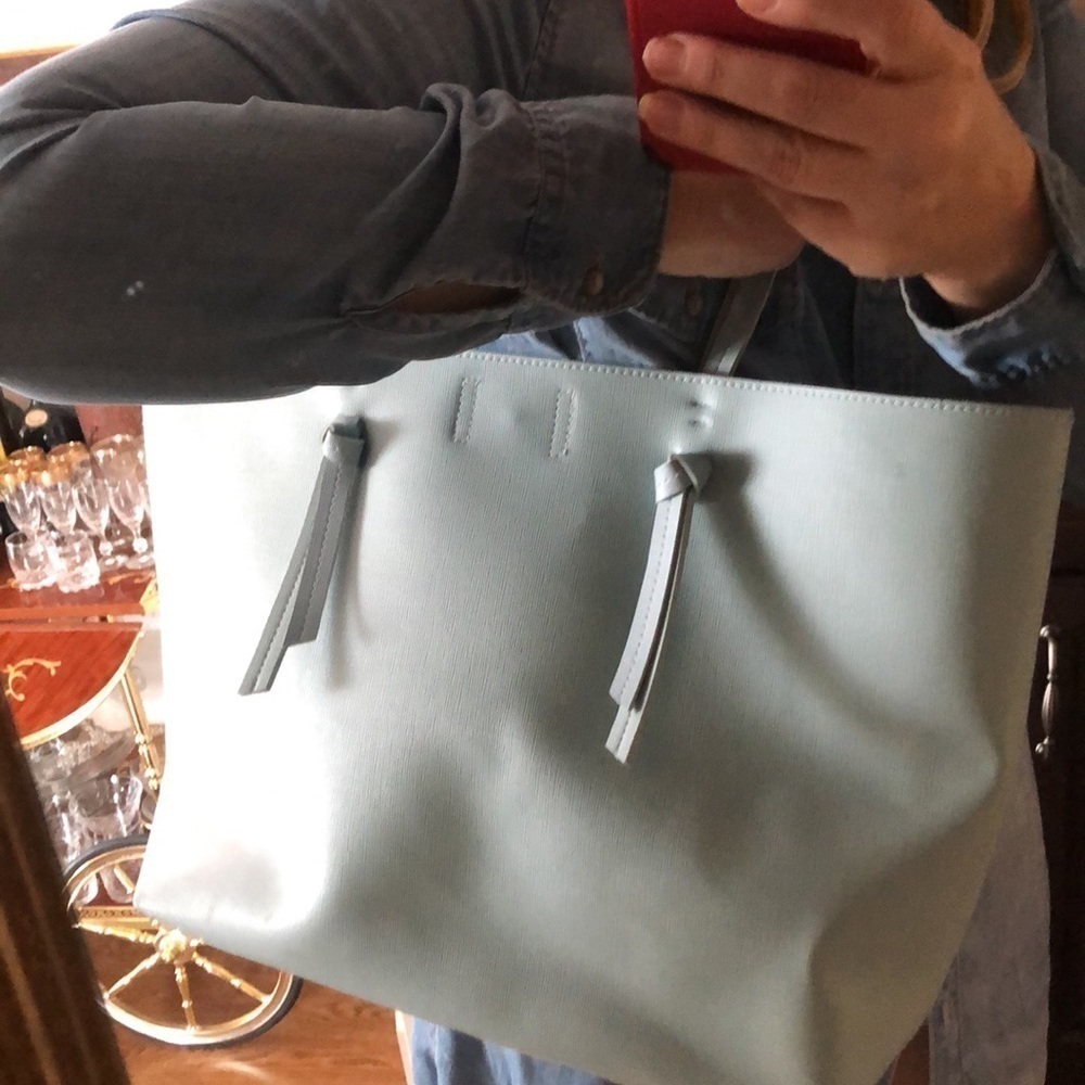 Indigo vegan tote in mint green - Picture 6 of 8